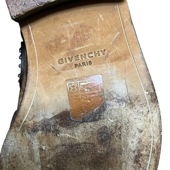 GIVENCHY Studded Leopard Print Buckle Leather Ankle Boot Size 36 - Picture 9 of 13